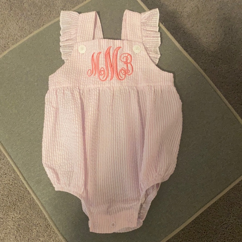 Adorable Monogrammed Bubble Romper